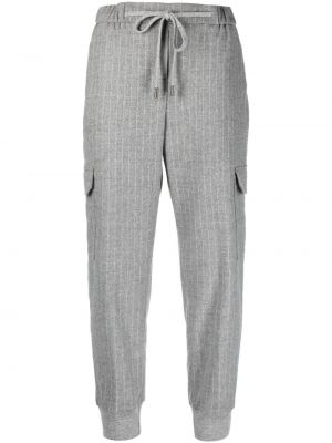 Pantalon cargo à rayures Peserico gris