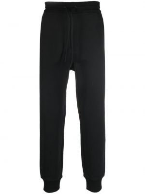 Памучни спортни панталони Y-3 черно