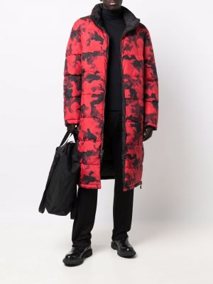 Manteau à imprimé réversible à imprimé camouflage Michael Kors rouge