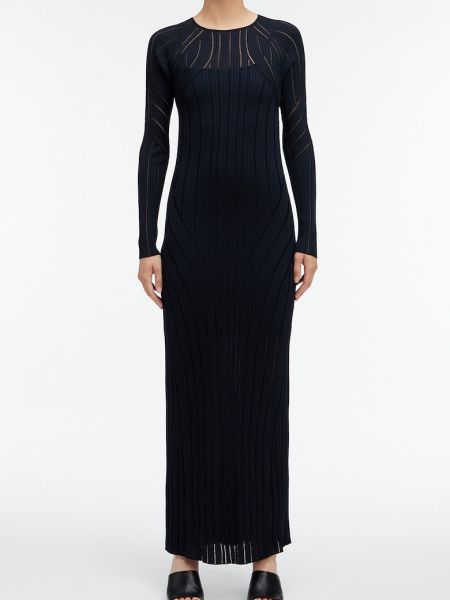 Трикотажное длинное платье Calvin Klein черное
