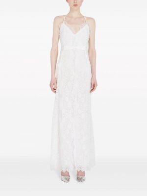 Sukienka długa bez rękawów koronkowa Giambattista Valli biała