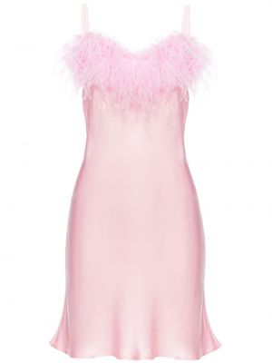 Koktel haljina sa perjem Sleeper ružičasta