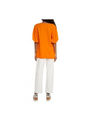 Blusa con mangas globo Stella Mccartney naranja