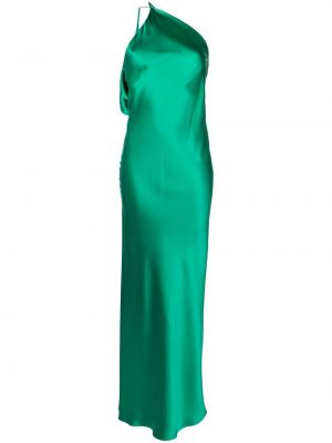 Robe de soirée asymétrique Michelle Mason vert
