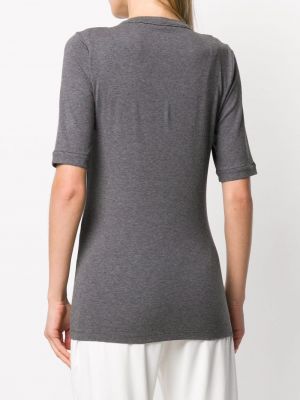 Camiseta slim fit Brunello Cucinelli gris