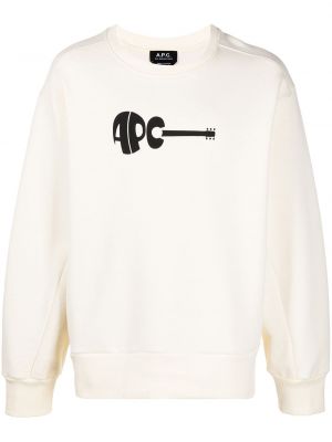 Rund hals trykt sweatshirt A.p.c. gul