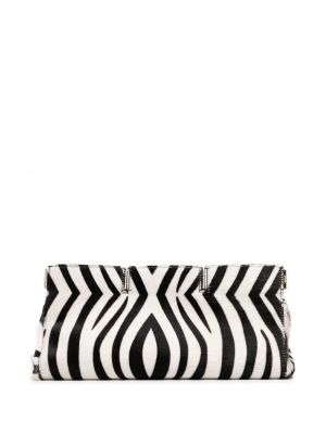 Leder clutch mit print mit zebra-muster Peter Do