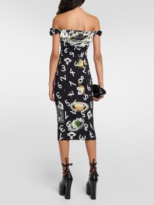 Midi šaty s potiskem jersey Vivienne Westwood
