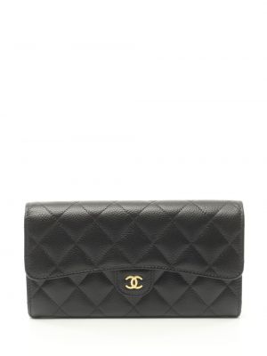 Prošívaná kožená peněženka Chanel Pre-owned
