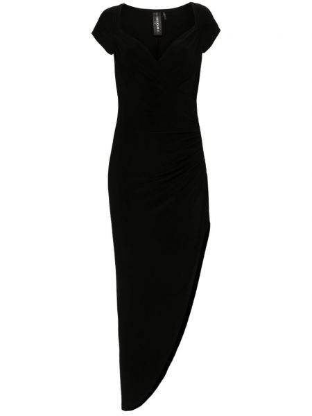 Asimetrična obleka Norma Kamali črna