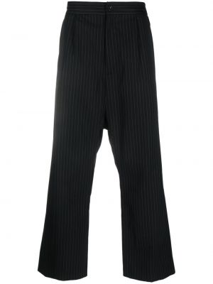 Ριγέ παντελόνι με σχέδιο Attachment μαύρο
