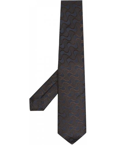 Corbata con estampado Kiton marrón
