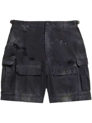 Shorts cargo en coton Balenciaga noir