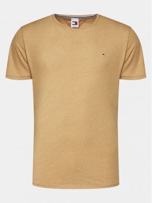 T-shirt slim Tommy Jeans beige