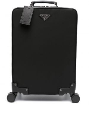 Czarna nylonowa walizka Prada