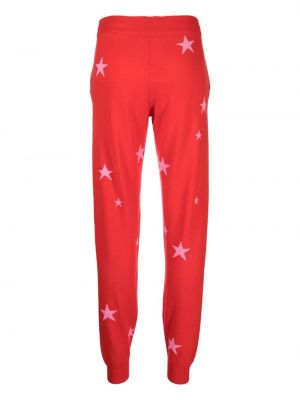 Pantalon en cachemire à motif étoile Chinti And Parker rose