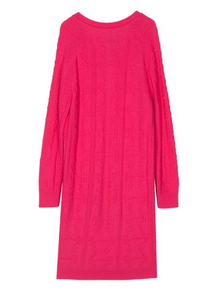 Kašmírové vlněné šaty Hermès Pre-owned růžové