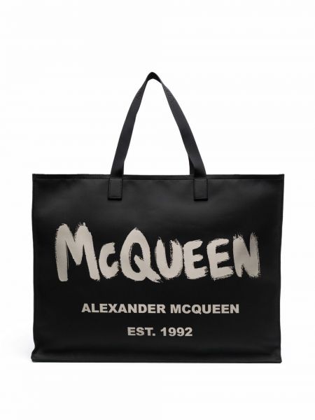 Τσάντα shopper Alexander Mcqueen μαύρο