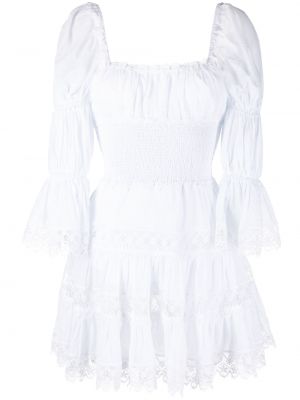 Мини рокля с дантела Charo Ruiz Ibiza бяло
