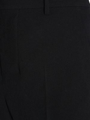 Krepové vlnené šortky Ami Paris čierna