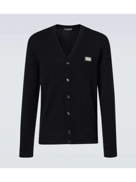 Cashmere ull strikkegenser Dolce&gabbana svart