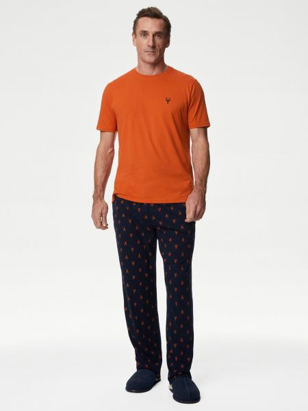 Pyžamo Marks & Spencer oranžová