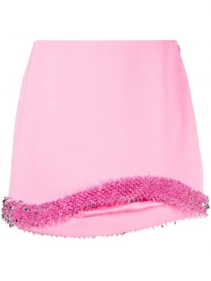 Mini sukně s flitry s vysokým pasem na zip Jonathan Simkhai - růžová