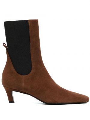 Ankle boots na obcasie Toteme brązowe