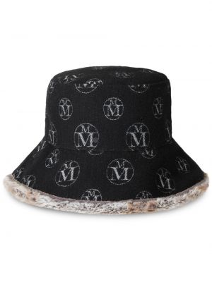 Jacquard mütze Maison Michel schwarz