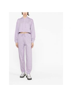 Pantalones de chándal con bordado Ganni violeta