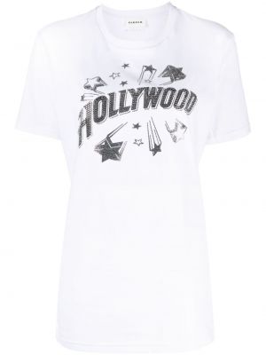 T-shirt avec imprimé slogan en coton à imprimé P.a.r.o.s.h. blanc