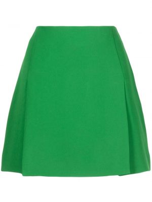 Jedwabna mini spódniczka Elie Saab zielona
