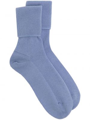 Кашмирени чорапи Johnstons Of Elgin синьо