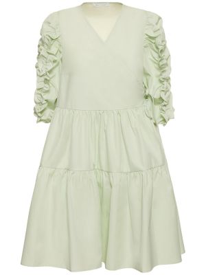 Bavlnené mini šaty Cecilie Bahnsen zelená