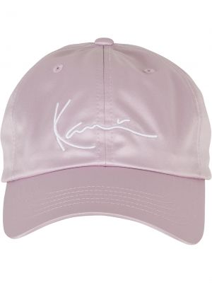 Șapcă din satin Karl Kani roz