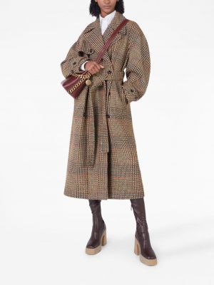 Tweed trenchcoat Stella Mccartney braun