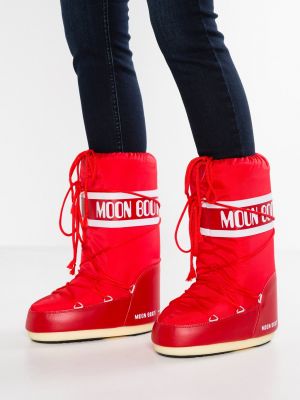 Зимние ботинки Moon Boot красные