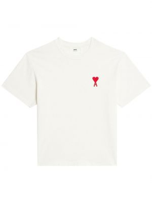 T-shirt de motif coeur Ami Paris blanc