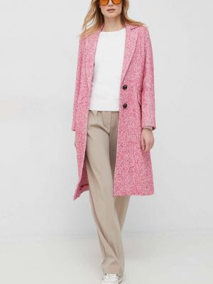 Вълнено палто с изолация Sisley розово