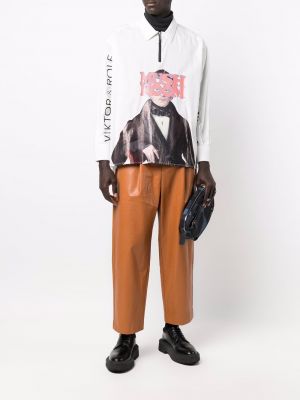 Pantalones plisados Viktor & Rolf marrón