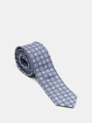 Jedwabny krawat Pierre Cardin - niebieski