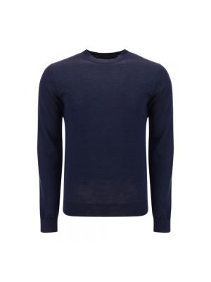 Sweter z okrągłym dekoltem Woolrich niebieski