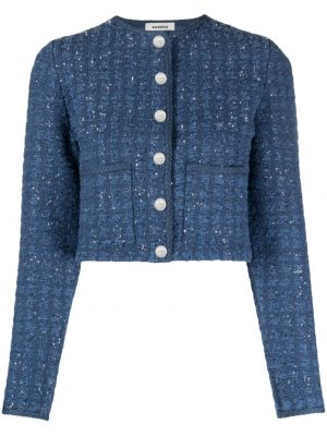 Tweed flitteres dzseki Sandro kék