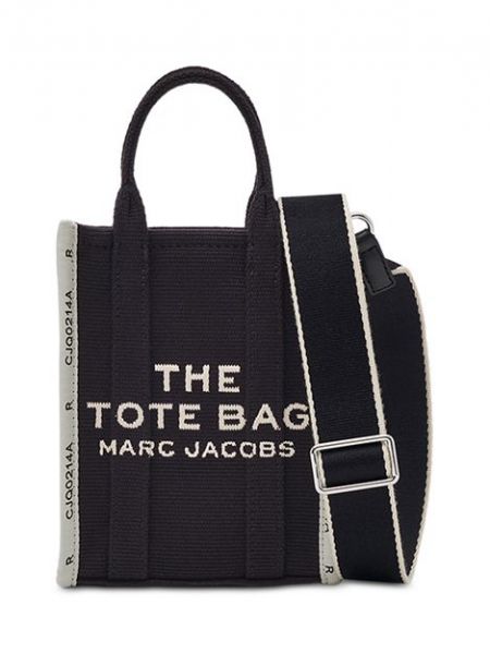 Жаккардовая мини сумочка Marc Jacobs черная