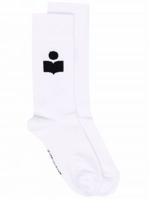 Siuvinėtos kojines Isabel Marant balta