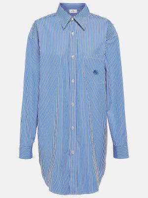 Рубашка Pegaso в тонкую полоску ETRO синий
