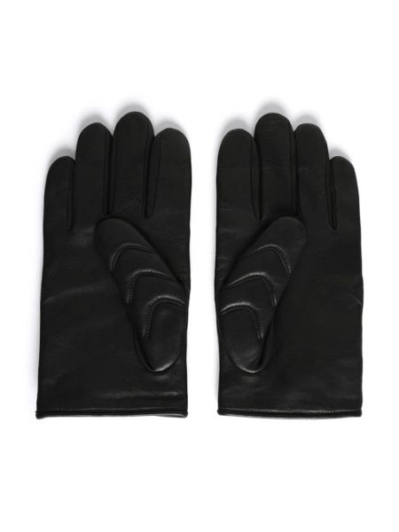 Rękawiczki skórzane w gwiazdy Lanvin czarne