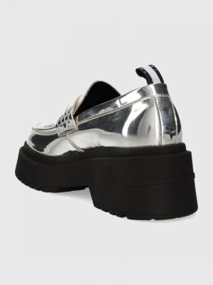 Pantofi loafer cu platformă chunky Tommy Jeans argintiu