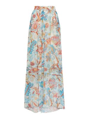 Kvetinová hodvábna dlhá sukňa Etro