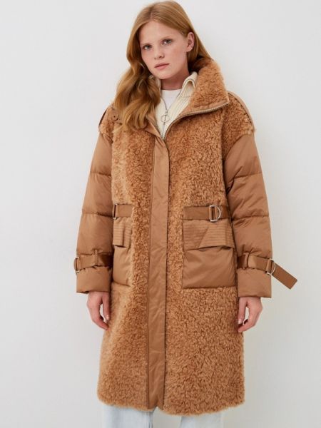 Куртка с мехом снежная королева коричневая